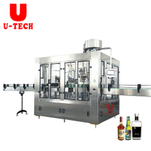 Automatic Monobloc Tomato Paste Sauce Hot Juice Beer Liquid Wine Glass Bottle Filling And Capping Machine